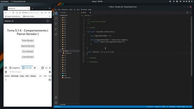 Tema 5.1 Patrón Iterador - Clase Muestra Master en JavaScript смотреть онлайн