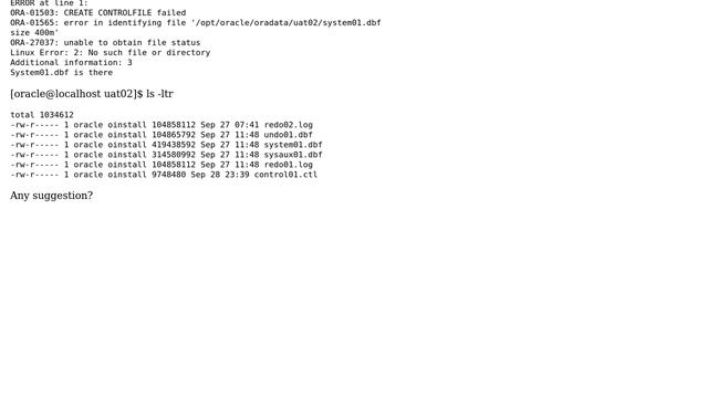 Databases: Control file creation failed (2 Solutions!!) смотреть онлайн