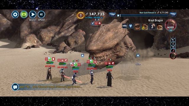 Star Wars Galaxy Of Heroes Krayt Dragon Hunt Raid - Mauldalorians