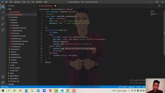 #39.Membuat Database dengan MariaDB dan Node.Js смотреть онлайн