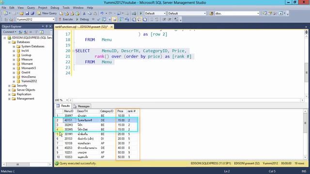 สอน SQL: การใช้งาน Ranking functions смотреть онлайн