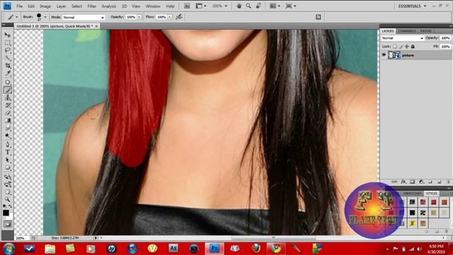 How To Change Hair Color In Adobe Photoshop CS4 смотреть онлайн