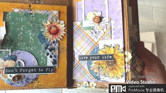 Цветочный альбом. Обзор. Скрапбукинг. / flowers album. Review. Scrapbooking. смотреть онлайн