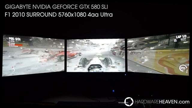 F1 2010 - NVIDIA GEFORCE GTX 580 SLI - SURROUND (5760x1080) смотреть онлайн