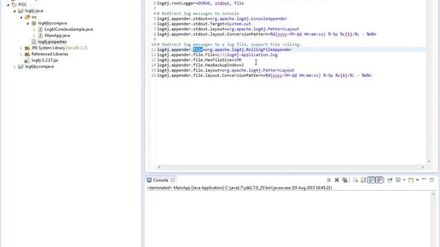 Log4j Java in Eclipse смотреть онлайн