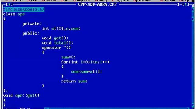 Find Sum Of Array Values Using Operator Overloading In CPP смотреть онлайн