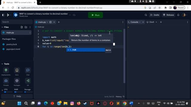 "HOW TO CONVERT A BINARY NUMBER TO DECIMAL NUMBER USING PYTHON"[PROGRAMMING WITH REEK].. смотреть онлайн
