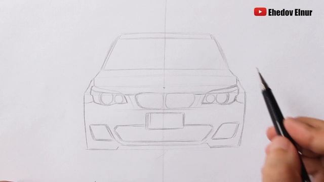 Как нарисовать машину BMW M5 E60 | Ehedov Elnur смотреть онлайн
