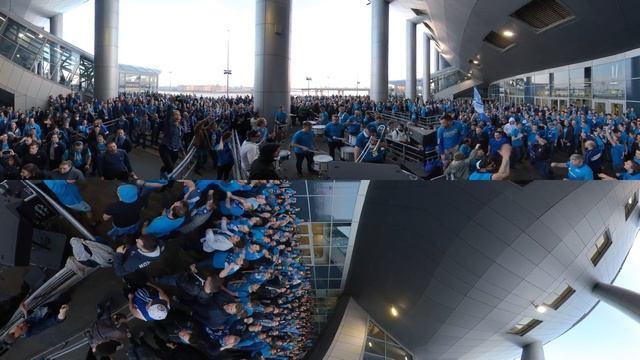 Зенит болельщики перед матчем на Газпром Арене в 360 VR смотреть онлайн