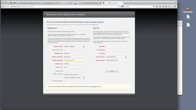 RackForms Install Guide смотреть онлайн