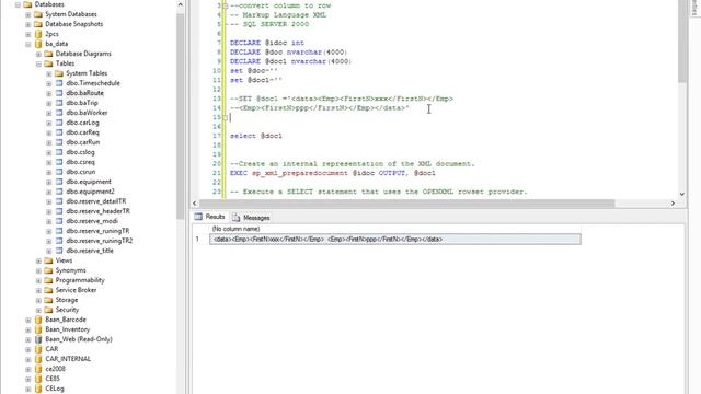 SQL SERVER Convert Column to Row Markup Language XML смотреть онлайн