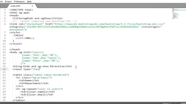 AngularJS Tutorial 5 - ng-hide and ng-show смотреть онлайн
