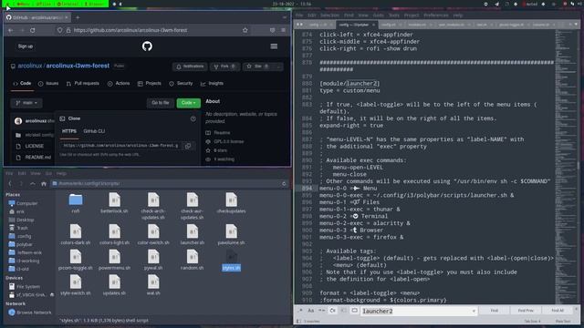 ArcoLinux : 3059 How to create your own polybar theme for i3wm - workflow video - forest theme смотреть онлайн