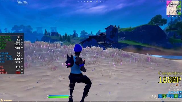 Rtx 3070 + Intel i5 10600k | Fortnite | Epic and Competitive Settings | 1080p | Benchmark | FPS Tes смотреть онлайн