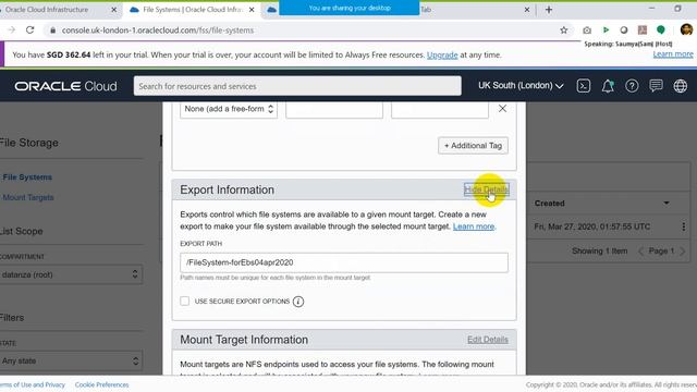 OCI File Storage Demo, DATAnza Academy. смотреть онлайн