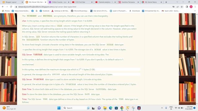 char and varchar data type смотреть онлайн