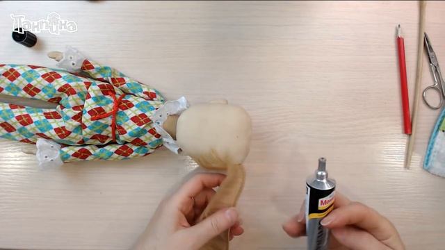 Мастер-класс кукла Арлекин. Часть 3. смотреть онлайн