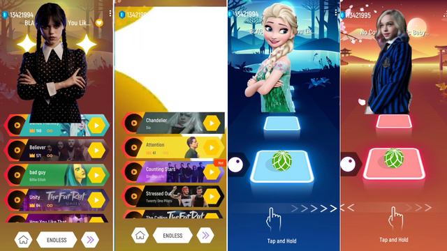 Elsa Let It Go। Jena Ortega Wednesday Addams Dance। Megan(M3gan)।Enid Sinclair Emma Myers Tileshop