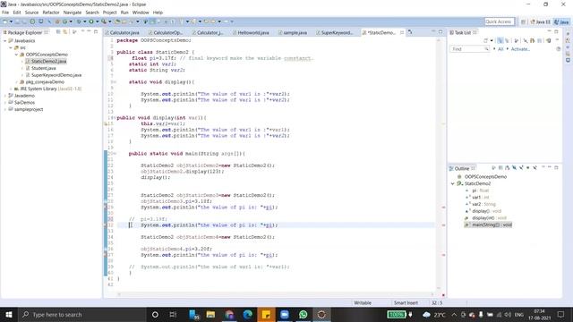 Static and Super Keys - Java Tutorial for Beginners | Java Training | Ctrl Ai Software Technology смотреть онлайн