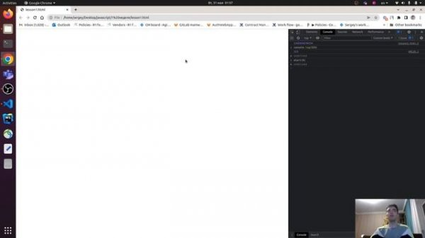 1 урок JavaScript: тег script, console log, alert