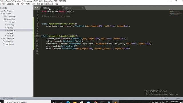 How to Create a Database Model in Django Framework || web development with Django || tutorial-03 смотреть онлайн
