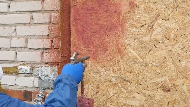 Нанесение декоративной штукатурки на OSB-плиту (декоративное покрытие "Эгида") смотреть онлайн