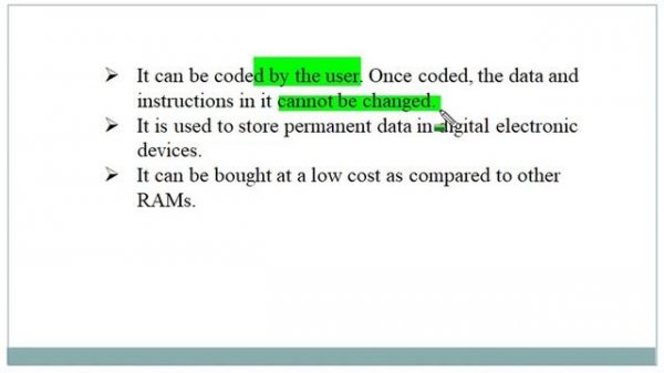 ROM/Types Of ROM/MROM/PROM/EPROM/EEPROM