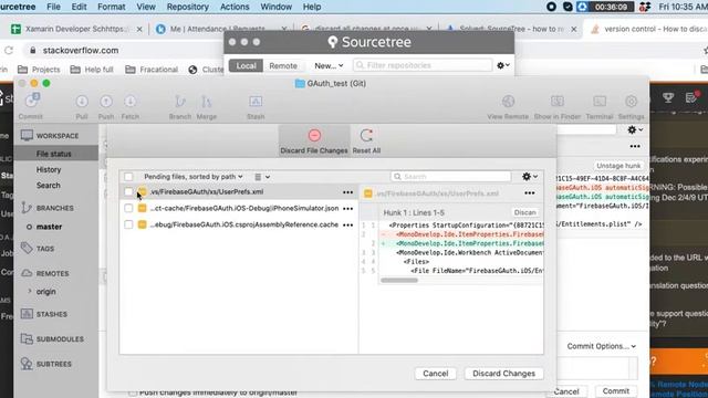 How to discard multiple files in SourceTree (MacOS)? смотреть онлайн