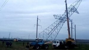 Установка монтаж ЛЭП 220кв