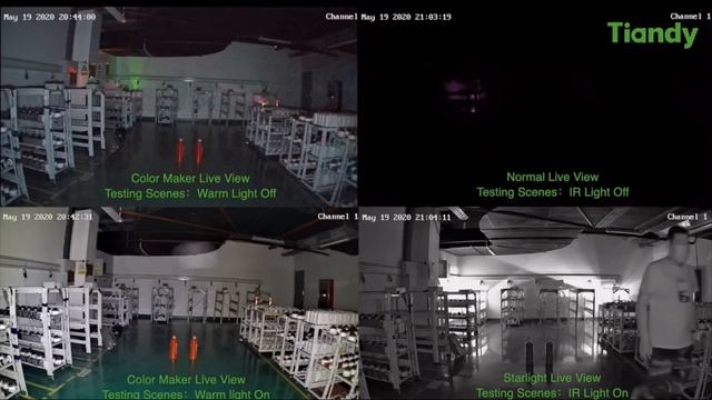 IP-камеры Tiandy 2МП Color Maker - Цветная запись Ночью по Доступной Цене. Тест камер. смотреть онлайн