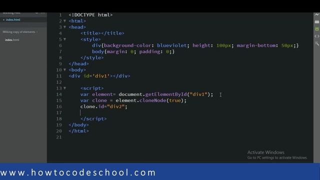 Making Copies of HTML Elements using JavaScript using Clone Method смотреть онлайн
