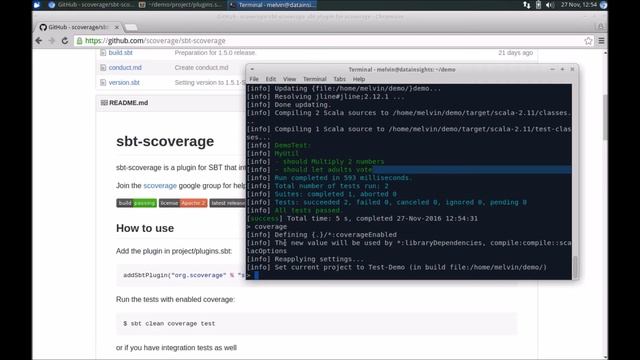 Code Coverage for Scala using scoverage and sbt смотреть онлайн