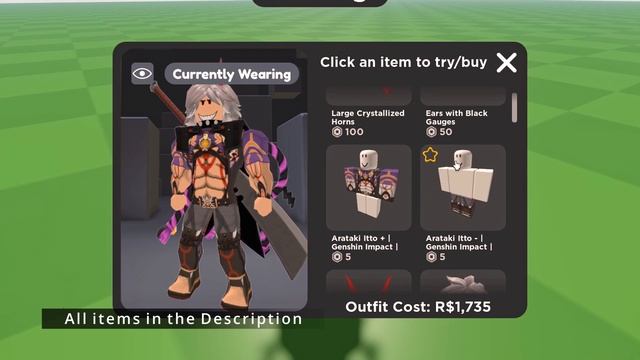 Roblox Arataki Itto Outfit: Genshin Impact Cosplay смотреть онлайн
