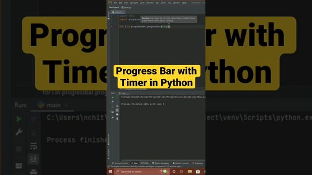 Create a Progress Bar with a Timer in Python смотреть онлайн
