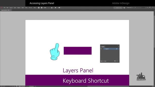 Accessing Adobe InDesign layers panel смотреть онлайн