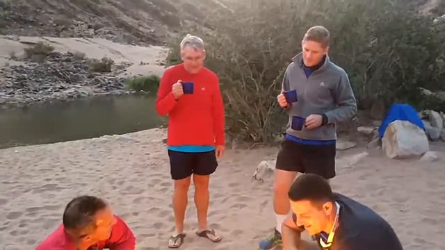BBQ Chicken in the Fish River Canyon hiking in Namibia смотреть онлайн