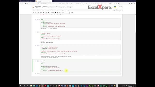 Python Exception Handling смотреть онлайн
