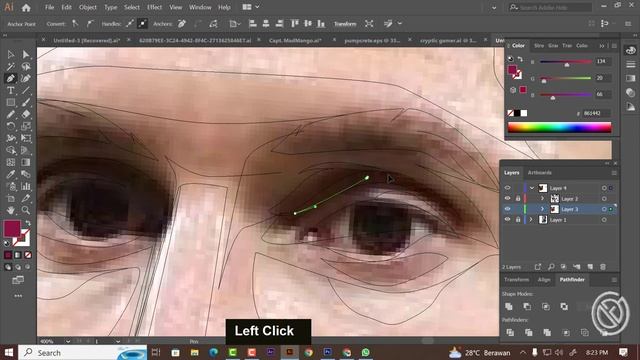 HOW TO MAKE VECTOR ART POP ART POTRAIT - using adobe illustrator смотреть онлайн