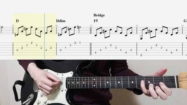 The Beatles - Because Guitar Cover with Tab смотреть онлайн