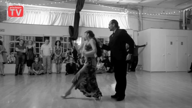 Milonga "El Tango de Plata", Omar Caceras and Vidala Barboza, Russia, Moscow, samba смотреть онлайн