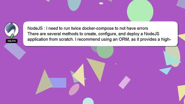 NodeJS : I need to run twice docker-compose to not have errors смотреть онлайн