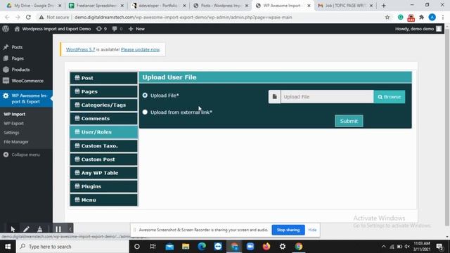 WP Awesome Import Export Plugin (Import Demo) смотреть онлайн