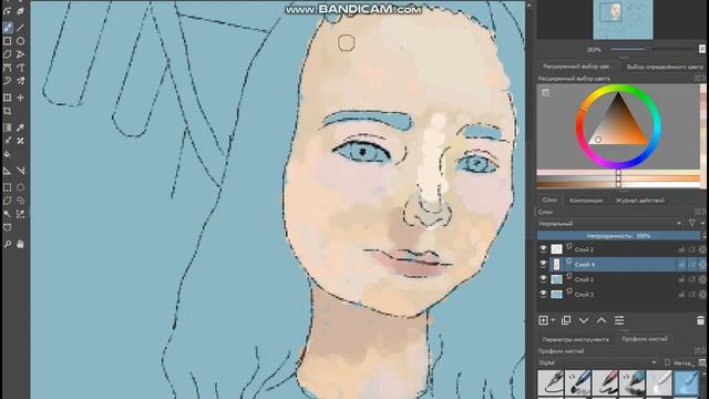 Рисую в Krita мышкой смотреть онлайн