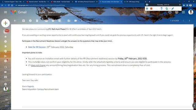 LTI 2022 Batch Big Update, LTI 2nd Phase Hiring, Exam & RR Session Started | LTI's Tech Hunt Phase смотреть онлайн