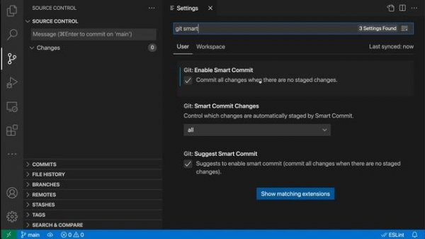 VS Code tips — Automatically commit git changes without staging