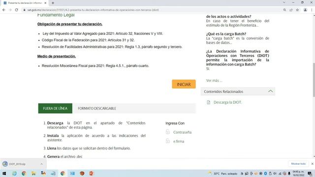 COMO DESCARGAR LA DIOT 2022 смотреть онлайн