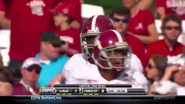 Julio Jones in the Capital One Bowl (play three) смотреть онлайн
