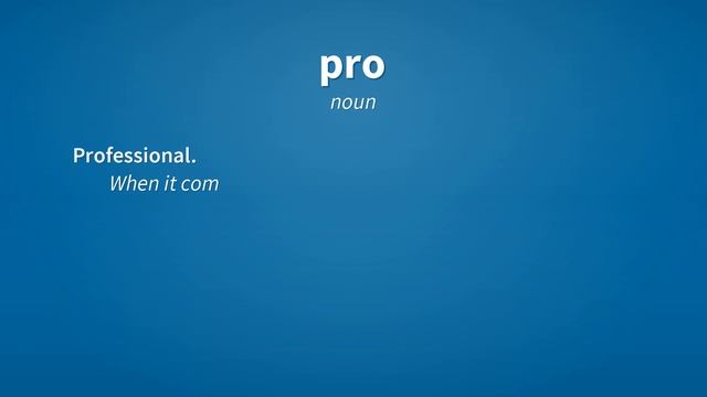 Pro | Meaning of pro смотреть онлайн