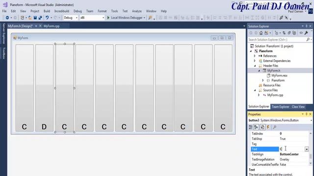 How to Create a Piano Using Windows Forms Application in Visual C++ 2017 смотреть онлайн