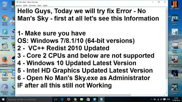 No Man's Sky Solutions English to Error/ Black Screen/Game crashed смотреть онлайн